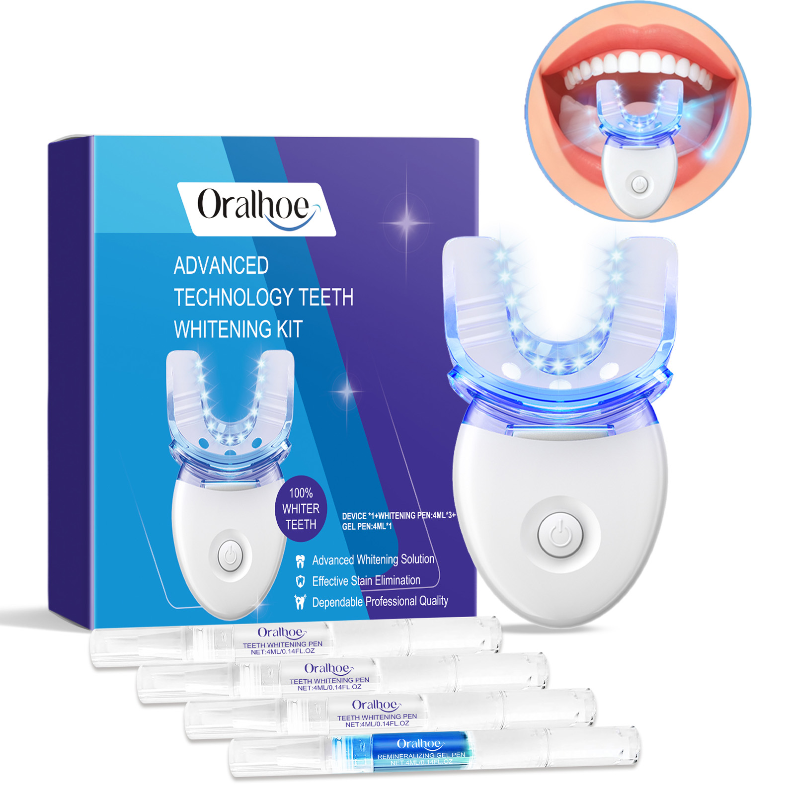 Teeth Whitening Kit - Professionele Tanden Whitening LED Light Kit