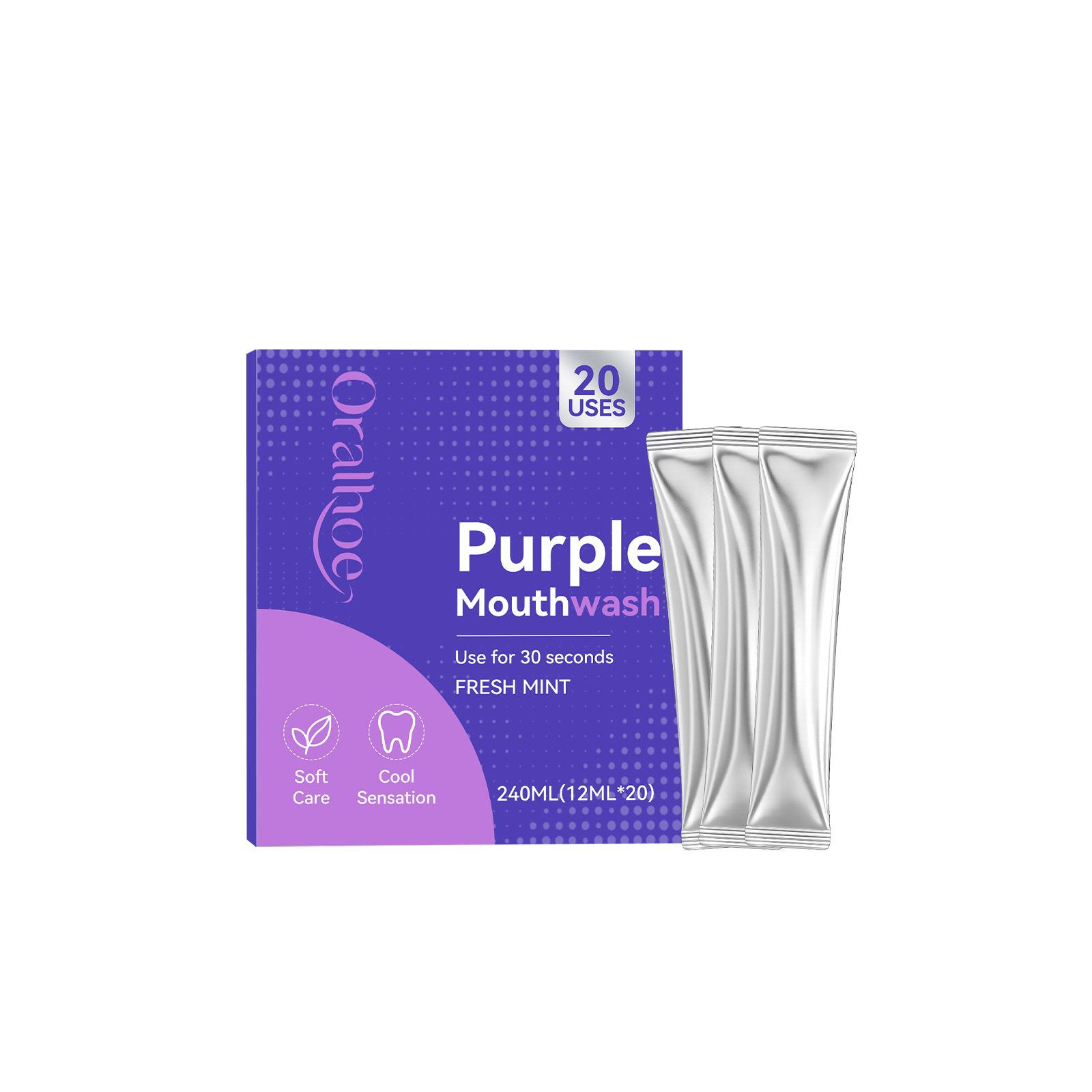 20 stuks paarse mondspoelmidde - Teeth Whitening Mouthwash recensie en prijs