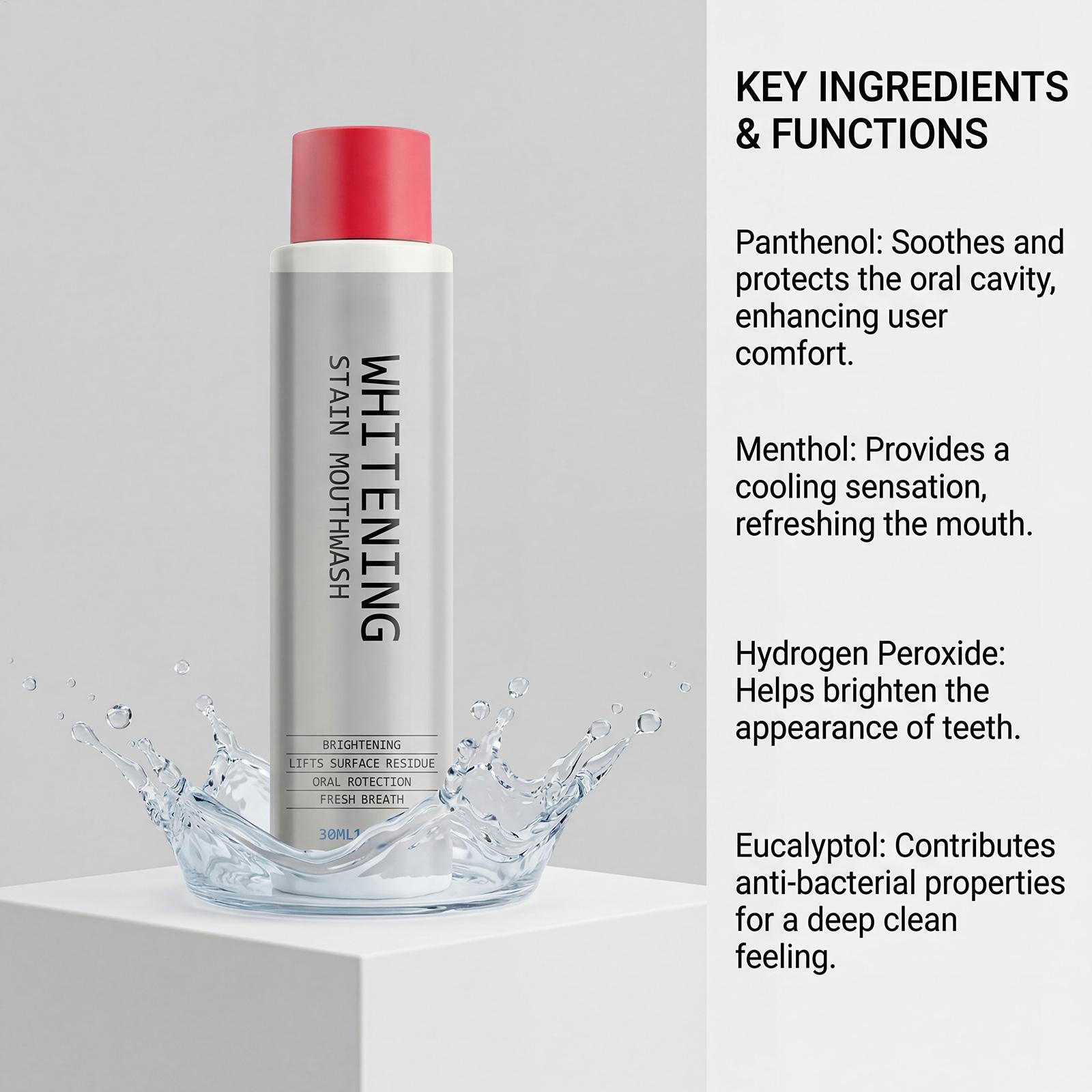 30ml Vlekkenverwijderende Mond - Teeth Whitening Mouthwash recensie en prijs